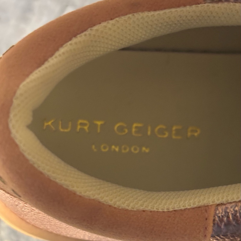 NWT Kurt Geiger London Kids Mini Laney Eye Platform Pink Sneakers Leather Size 4 - Picture 11 of 16